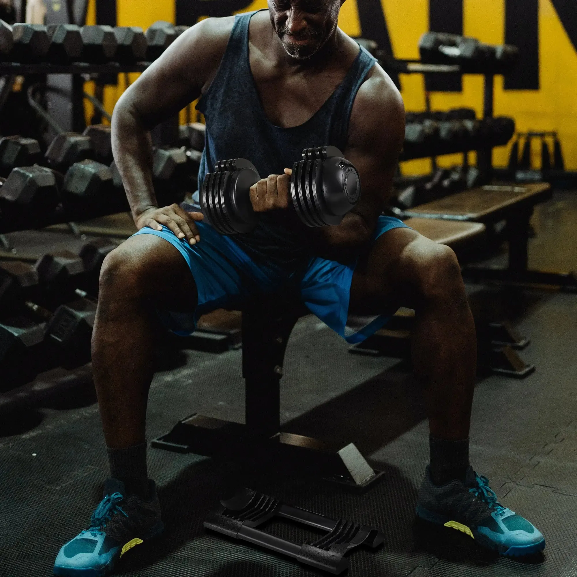 22LBS ADJUSTABLE DUMBBELL STEEL PLASTIC