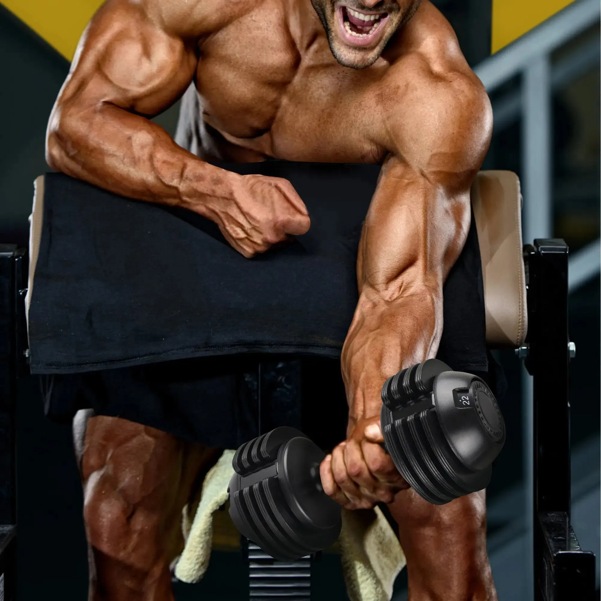 22LBS ADJUSTABLE DUMBBELL STEEL PLASTIC