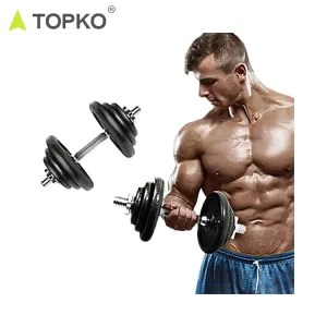 Adjustable Dumbbells, Dumbbell Barbell 2 in 1, Solid and Configurable with Rubber Protective Cover