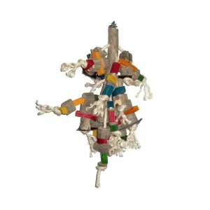 Akwa Jumbo Macaw No3 Sekelbos Wood & Rope Bird Toy