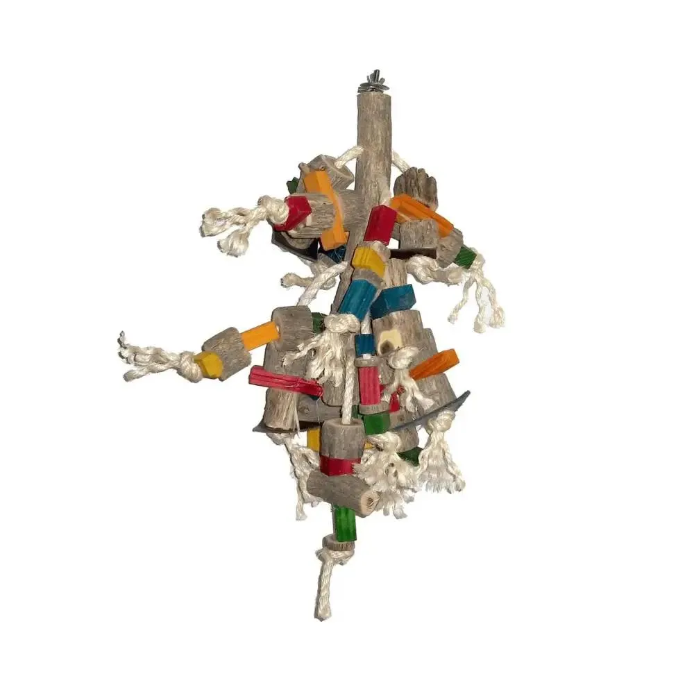 Akwa Jumbo Macaw No3 Sekelbos Wood & Rope Bird Toy