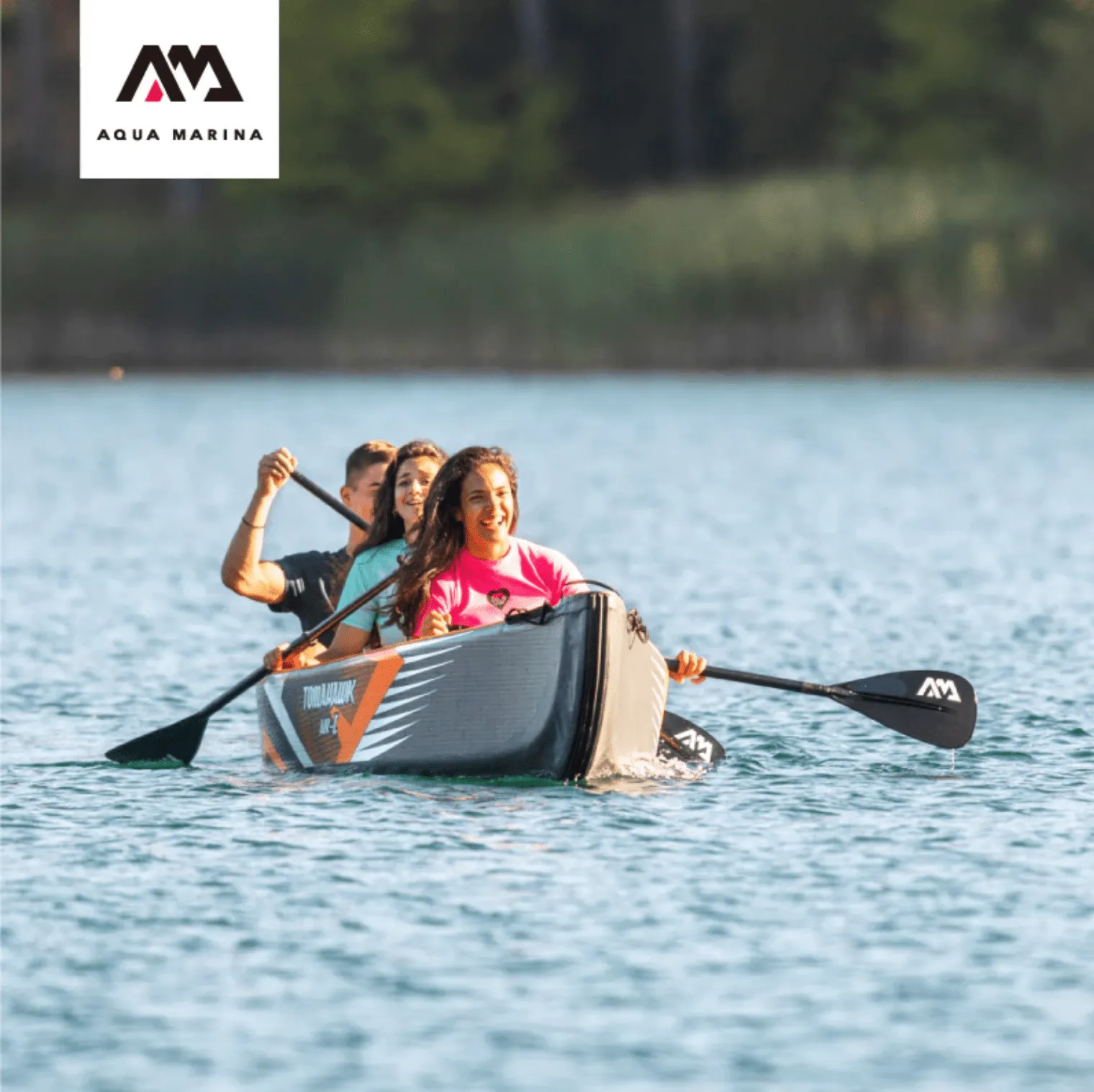 Aqua Marina 15'8" Tomahawk AIR C 3-Person DWF High-end Canoe Inflatable Kayak