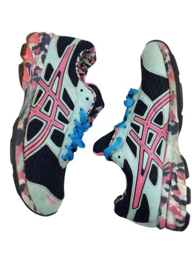 Asics Gel-Frantic 7 Blue Pink Running Shoes Women's (Size: 6.5) T3A6Q