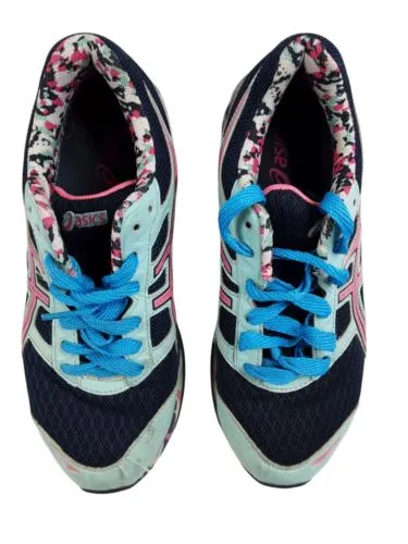 Asics Gel-Frantic 7 Blue Pink Running Shoes Women's (Size: 6.5) T3A6Q