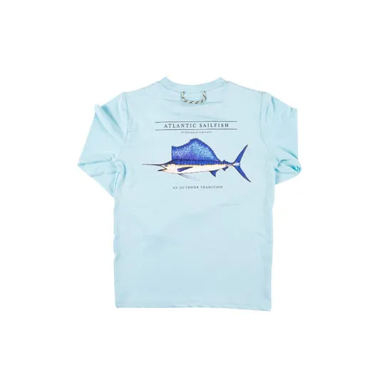 Atlantic Sailfish Performance Shirt in Tanager Turquoise