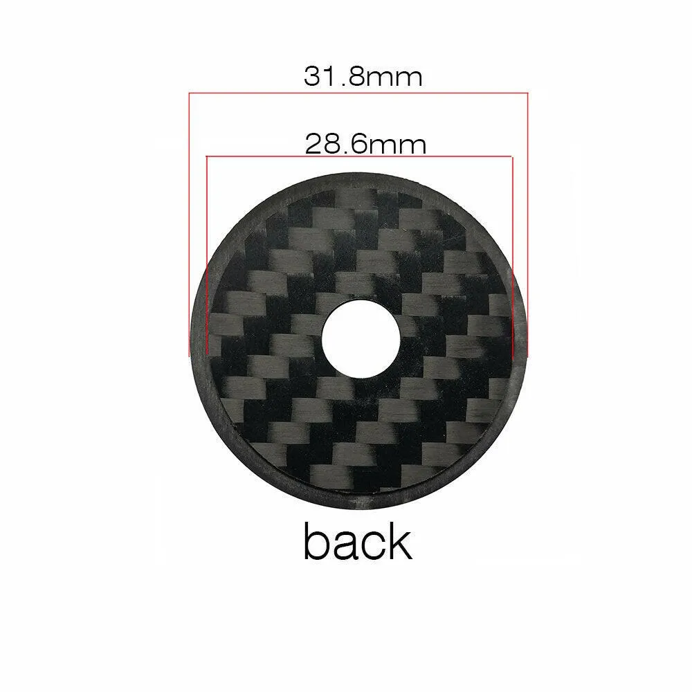 BALUGOE Bicycle Headset carbon top Cap Carbon Fiber Bike Stem 28.6mm 1 1/8" Steerer Fork Tube Headset Cap Cover