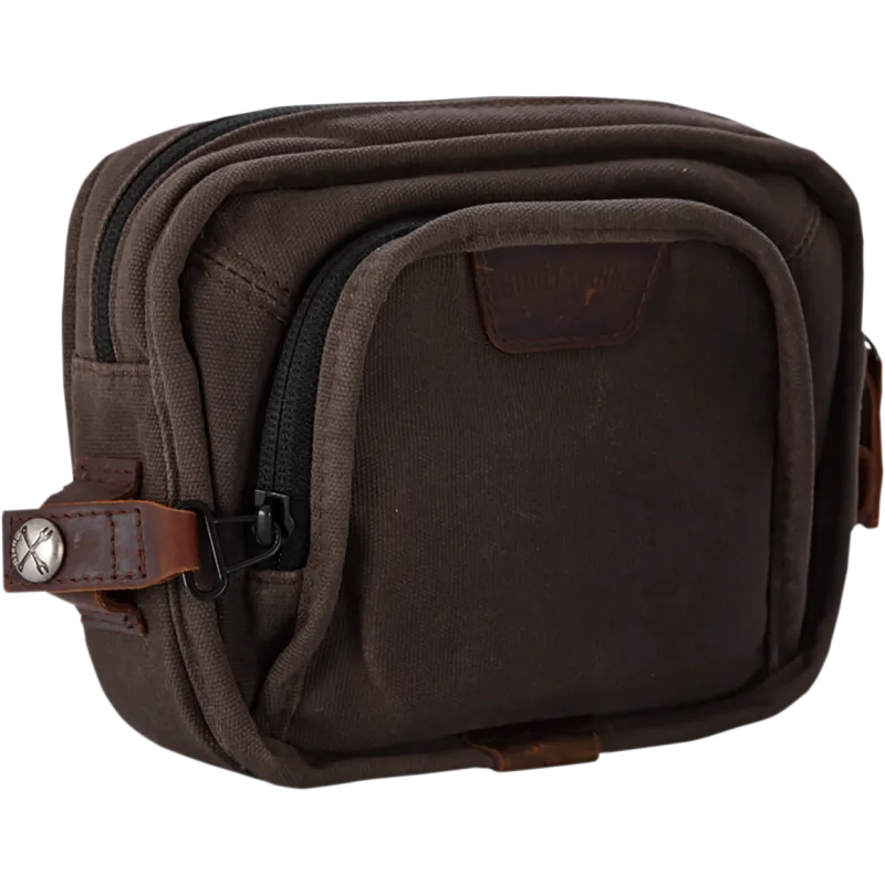 Burly Brand Handlebar Bag - Dark Oak Waxed Cotton