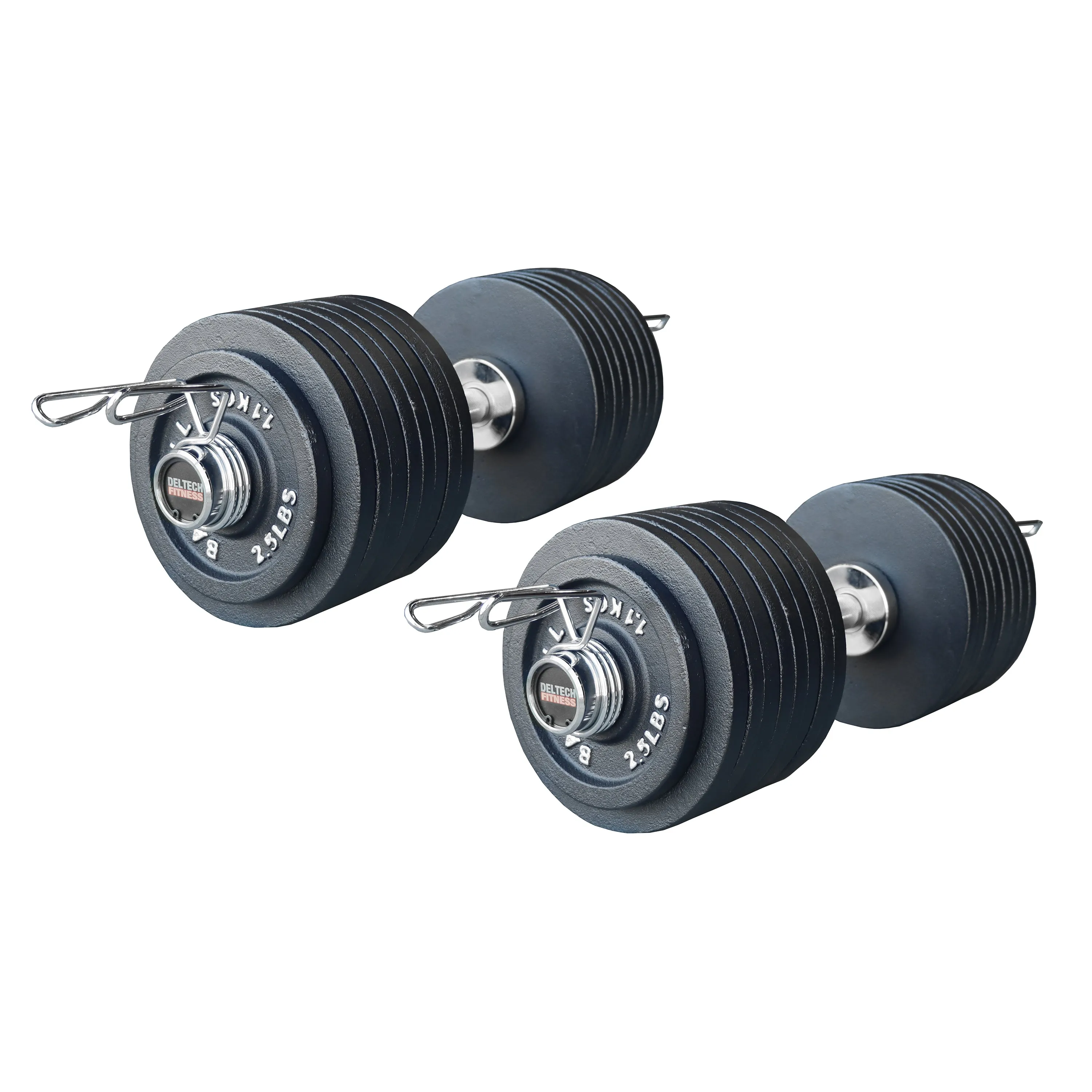 Deltech Fitness 200 lb Adjustable Dumbbell Set, 100 lb each (OSDB-200)
