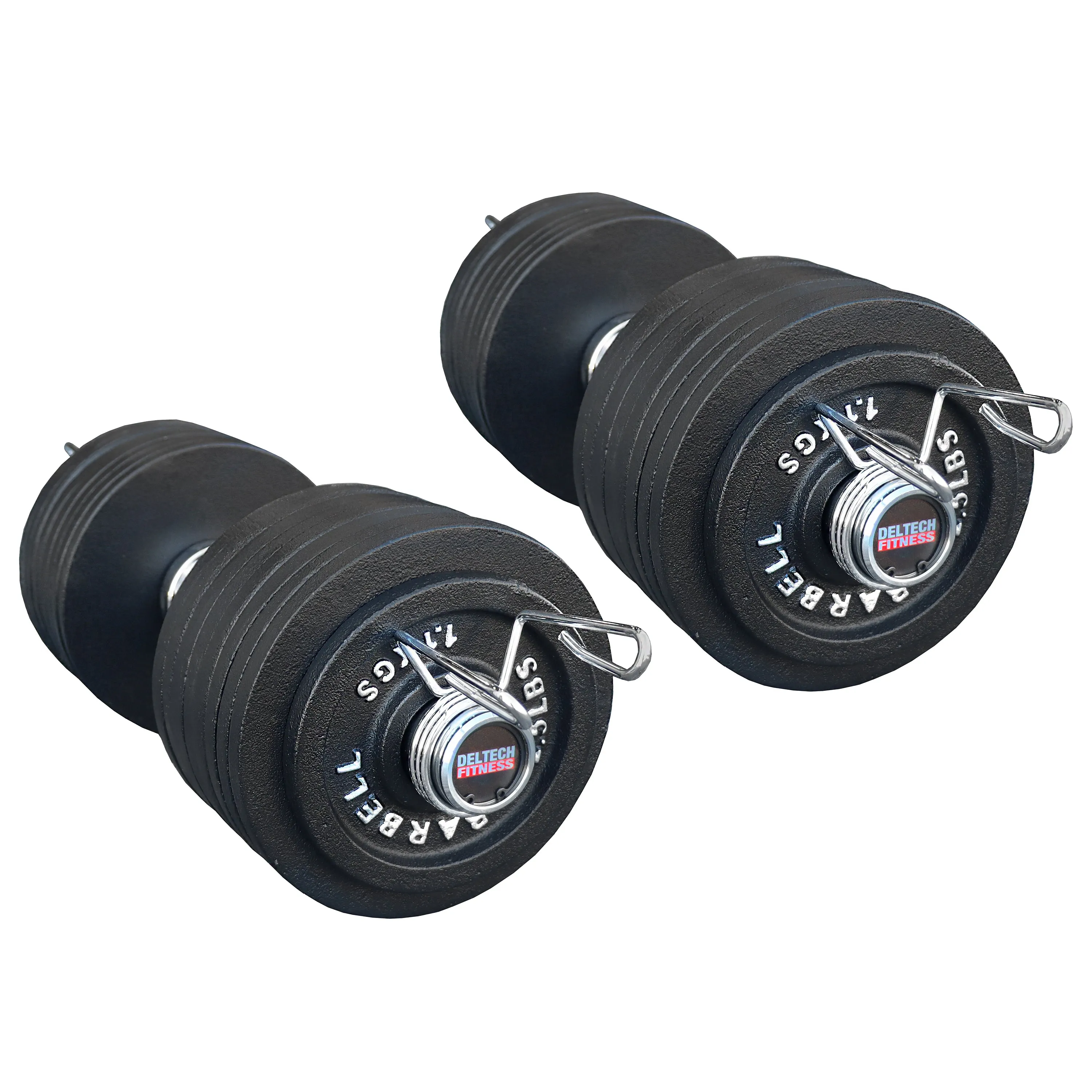 Deltech Fitness 200 lb Adjustable Dumbbell Set, 100 lb each (OSDB-200)