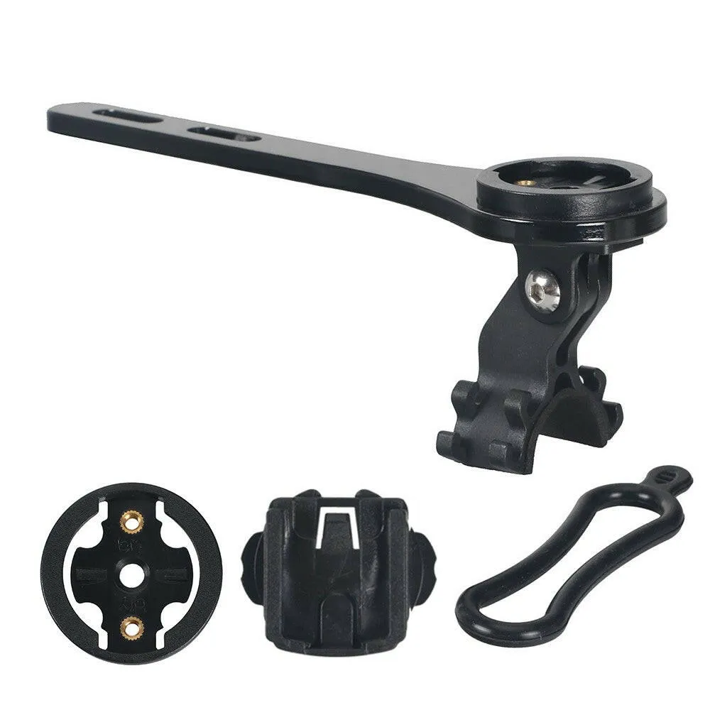 Full Carbon Fiber Cycling Road Bike Handlebar Stem Computer Mount Holder Bracket with Sports Camera Mount Flashlight Holder for Bryton for Garmin for Cateye