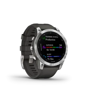 Garmin Fenix 7 – Standard Edition, Silver with Graphite Band