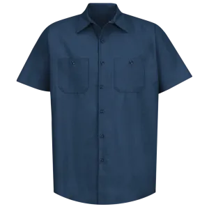 Men's Short Sleeve Industrial Work Shirt | Navy