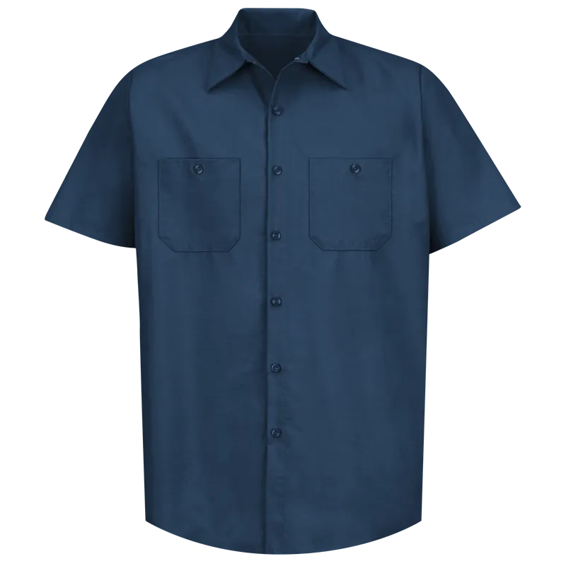 Men's Short Sleeve Industrial Work Shirt | Navy