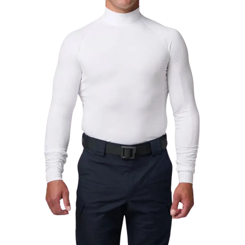 Mock Neck Long Sleeve Top | White
