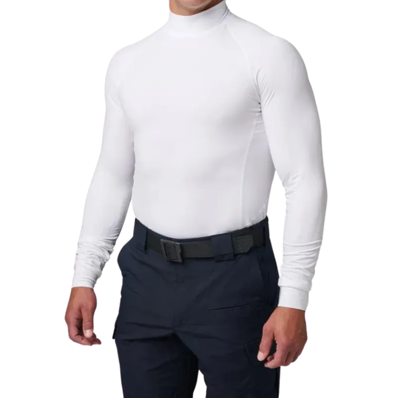 Mock Neck Long Sleeve Top | White