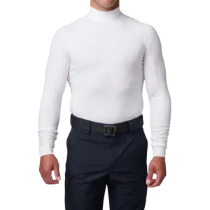 Mock Neck Long Sleeve Top | White