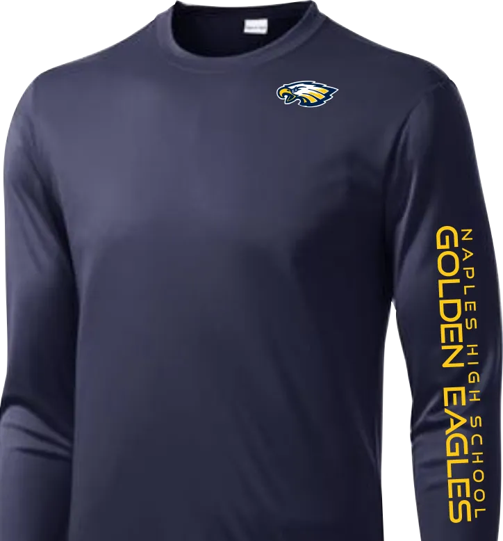 Navy long sleeve performance T