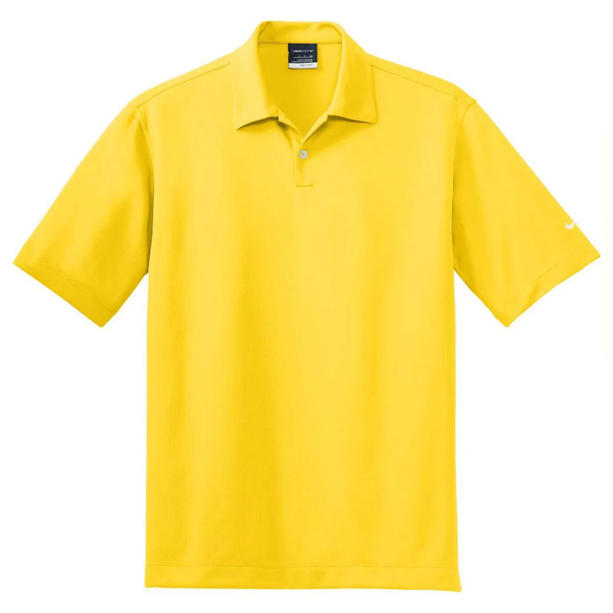 Nike Men's Tour Yellow Dri-FIT Pebble Texture Polo