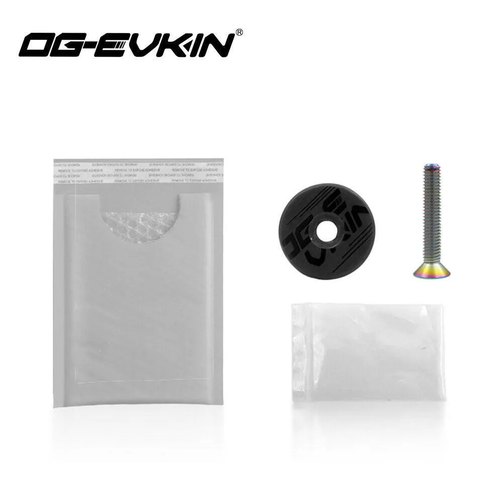 OG-EVKIN HC-001 Carbon Fiber Headset Top Cap Titanium Bolt M6 x 35mm 1-1/8" Super Light 6.2G Bicycle Accessories For Bicycle