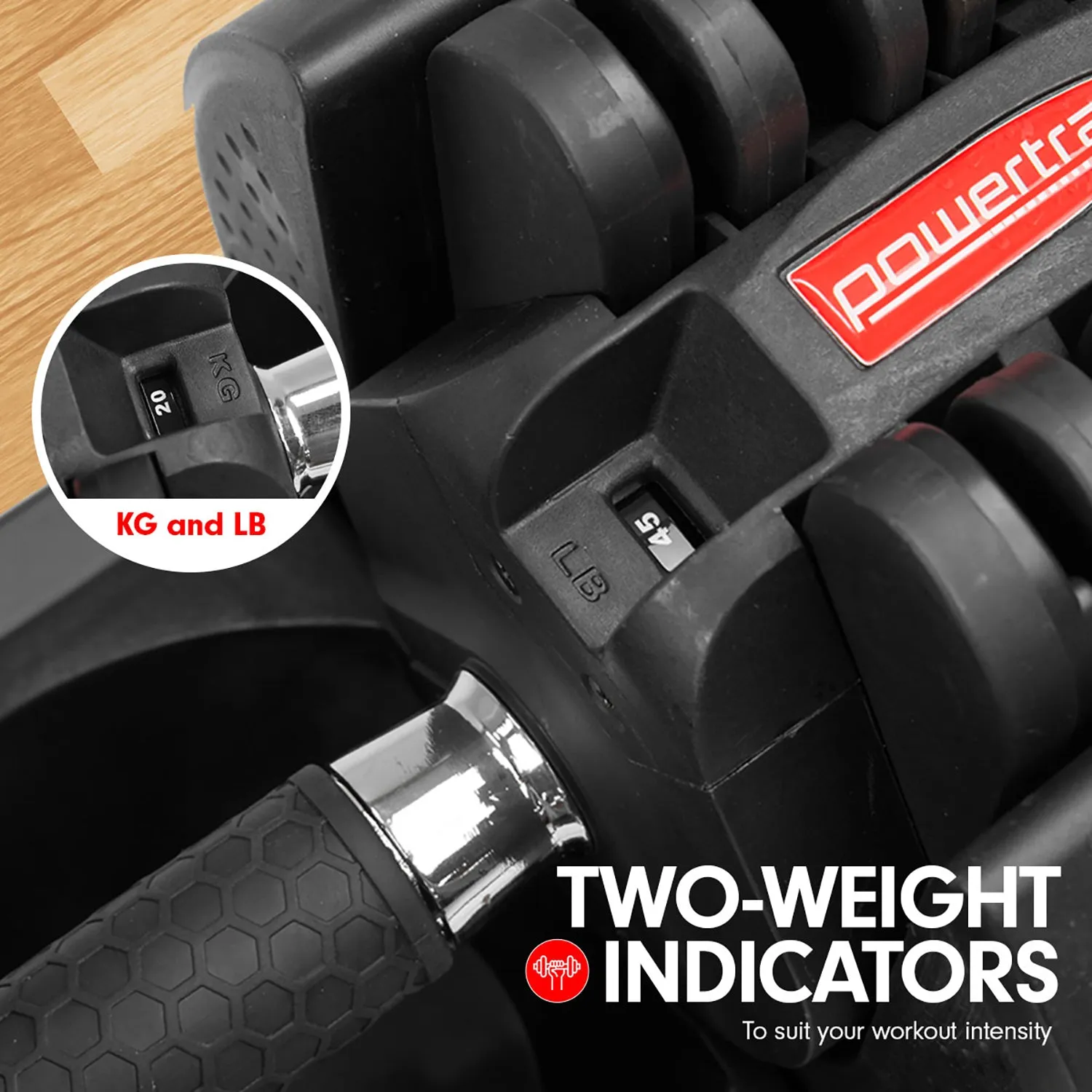 Powertrain Gen2 20kg Home Gym Adjustable Dumbbell