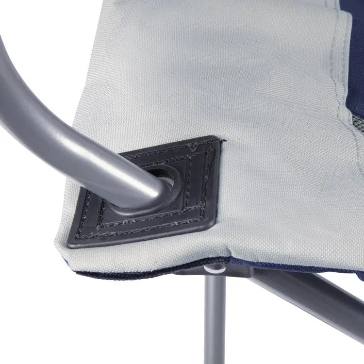 Reclining Camp Chair, Navy and Gray