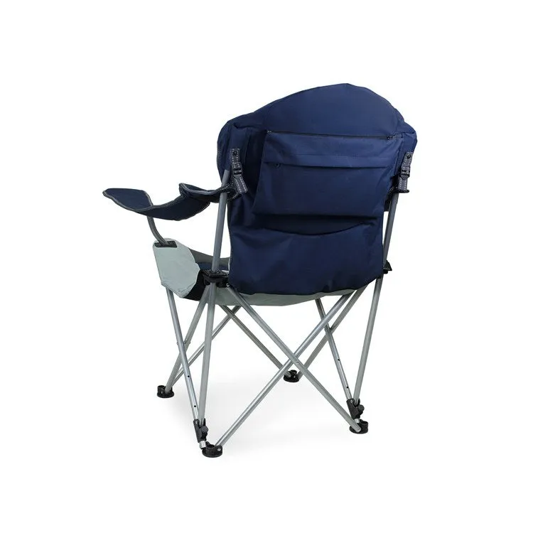 Reclining Camp Chair, Navy and Gray