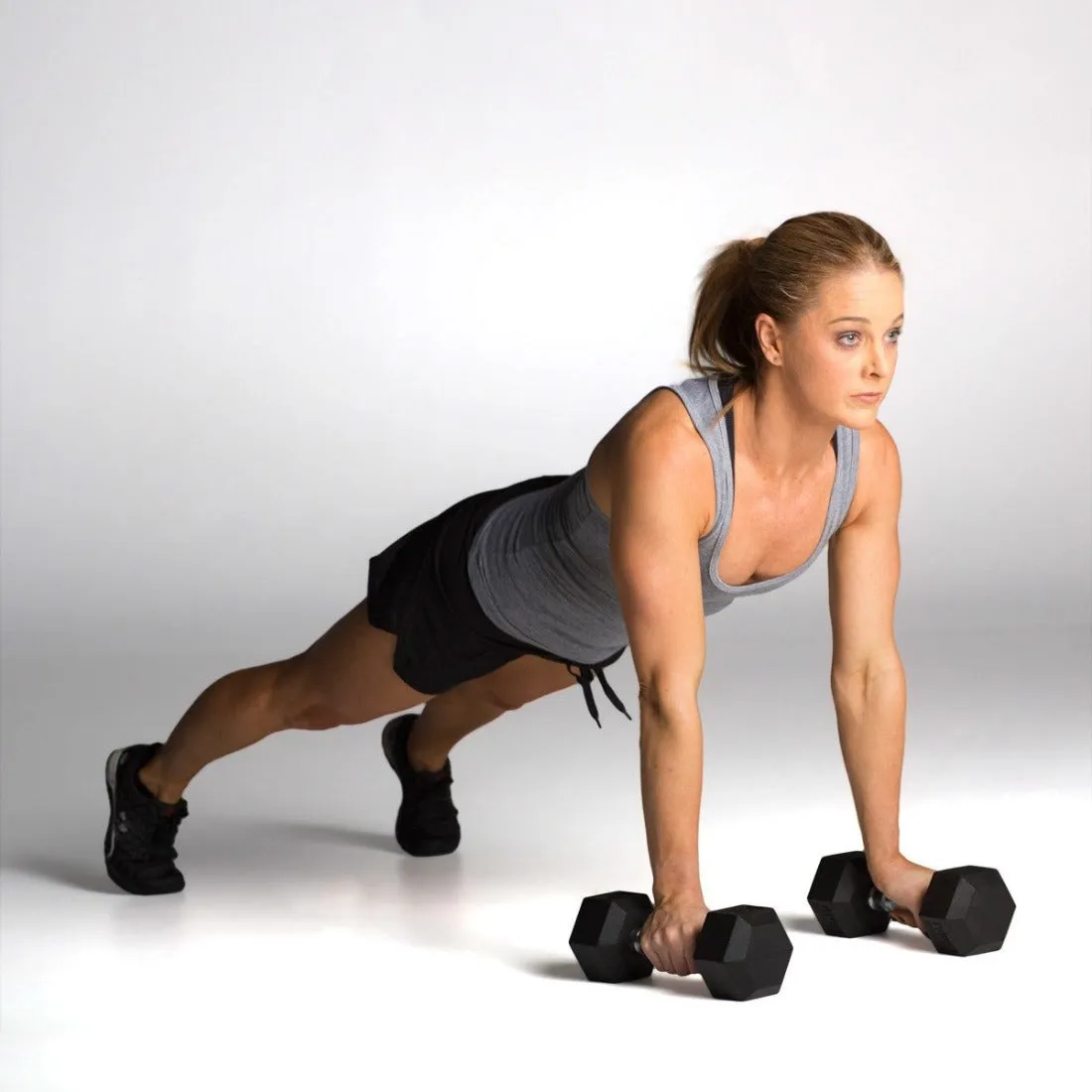 Rubber Hex Dumbbells Classic - Set 32.5kg-40kg Pairs
