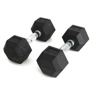 Rubber Hex Dumbbells Classic - Set 32.5kg-40kg Pairs