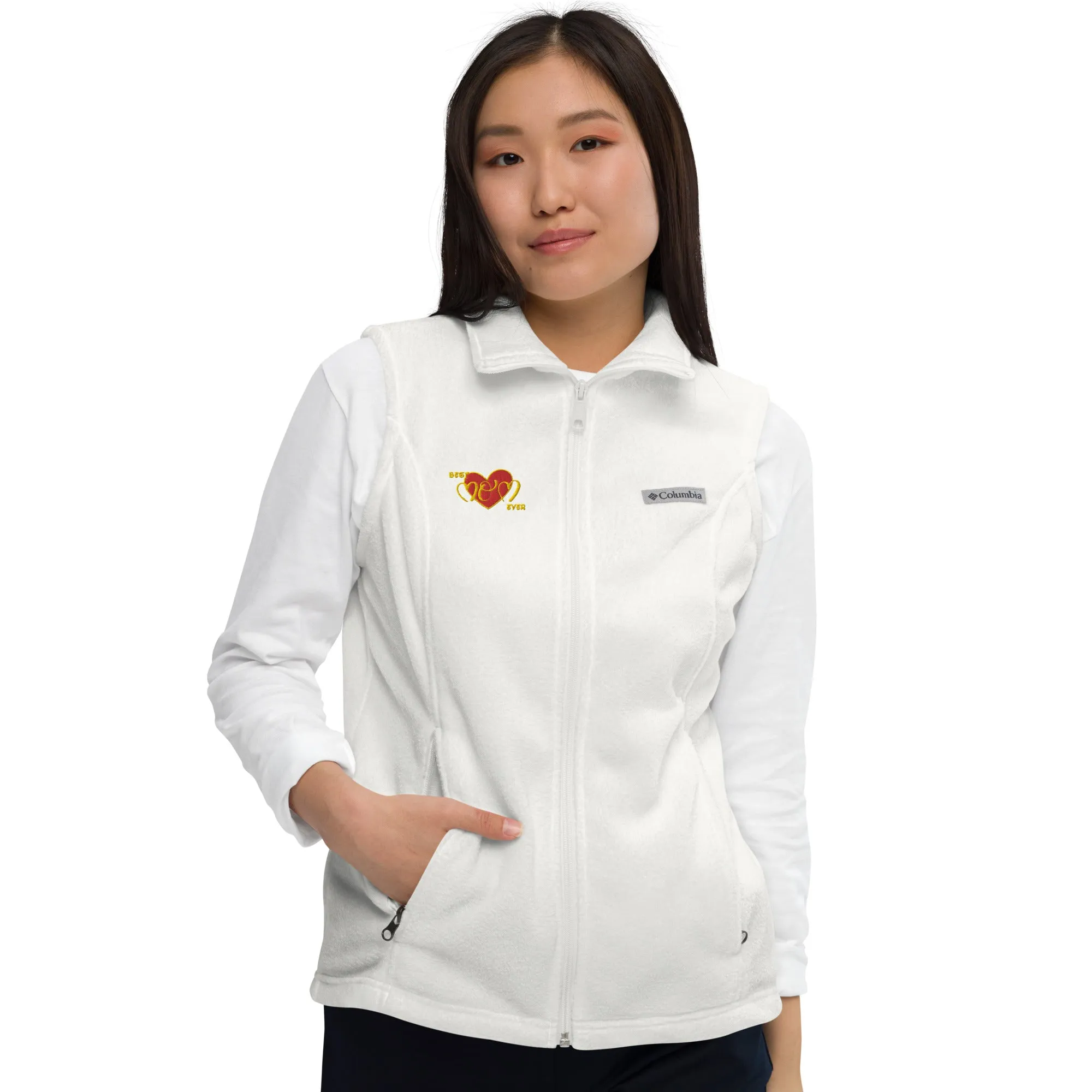 Snooty Fox Art Women’s by Fleece Vest Columbia - Best Mom Ever