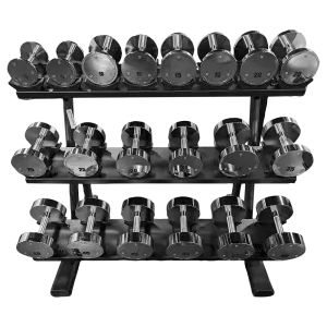 Warrior 5-50lb Chrome Dumbbell Set