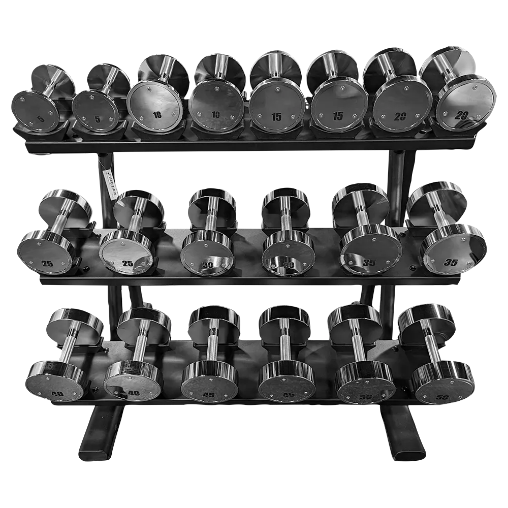 Warrior 5-50lb Chrome Dumbbell Set